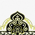 黑色花纹形状 透明背景PNG