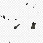 漂浮黑色碎片 高清PNG