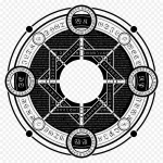 黑色复古魔法阵 免费PNG素材