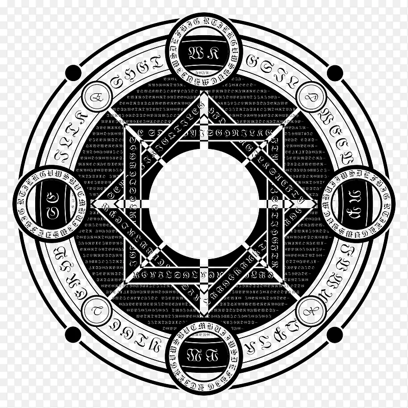 黑色复古魔法阵