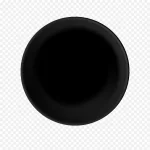 黑色盘子 PNG素材下载