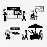 黑色小人之烦躁 高清PNG