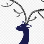 黑色鹿角 PNG素材下载