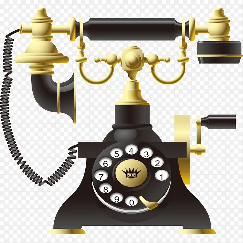 黑色复古电话机