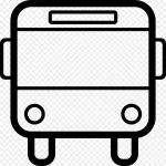 创意黑色公交车 免费PNG素材