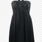 黑色吊带裙 透明背景PNG