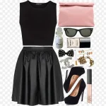 黑色裙装和配饰 免费PNG素材
