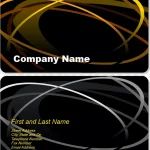 优雅黑色名片设计元素 PNG素材下载