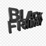 黑色星期五立体英文 高清PNG