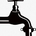 黑色卡通水龙头 高清PNG