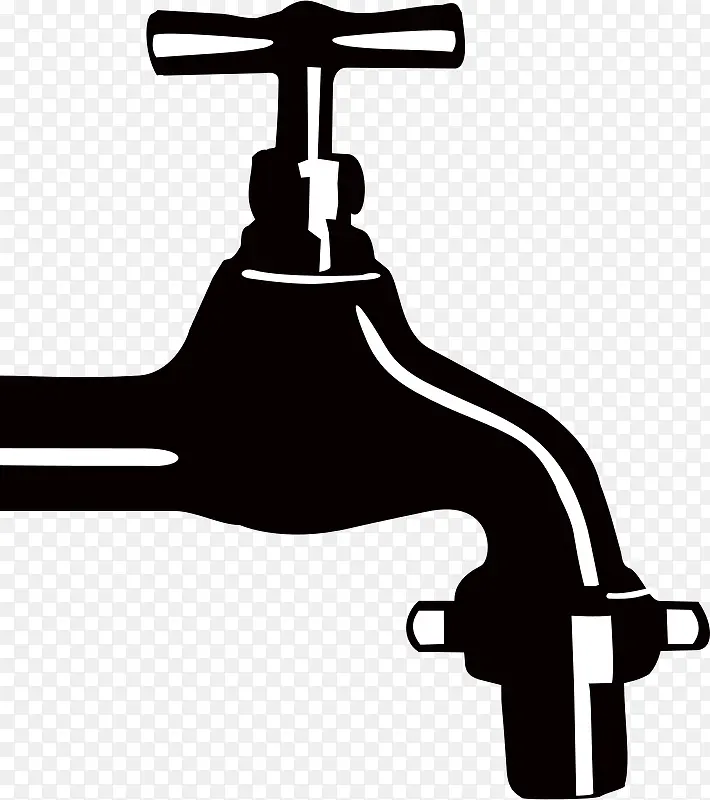 黑色卡通水龙头
