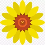 向阳花黄色 PNG素材下载