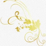 黄色渐变花纹 高清PNG