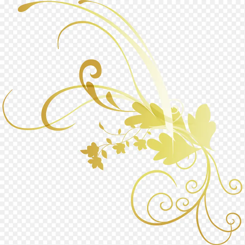 黄色渐变花纹