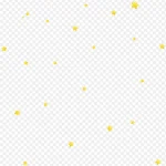 黄色五角星飘落 PNG素材下载