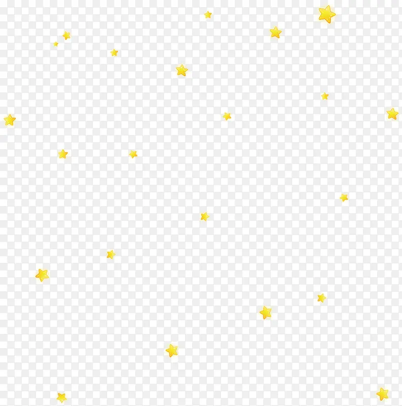 黄色五角星飘落