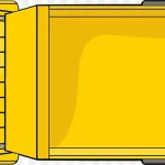 卡通黄色运输卡车 透明背景PNG