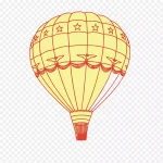 黄色降落伞 免费PNG素材