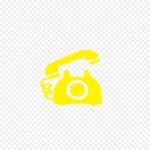 黄色电话 PNG素材下载