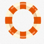 黄色救生圈 透明背景PNG