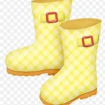 黄色靴子 透明背景PNG