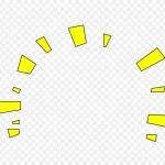 黄色圆弧黄色不规则块 透明背景PNG