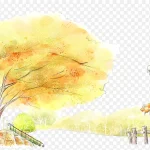 黄色卡通画 高清PNG