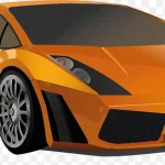 黄色跑车 PNG素材下载