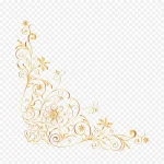 渐变黄色条纹装饰 高清PNG