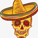 卡通黄色骷髅头 免费PNG素材