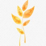 黄色枫叶素材 透明背景PNG