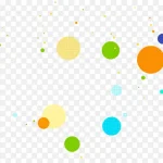 绿色黄色圆形漂浮物 PNG素材下载