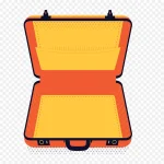 黄色卡通箱子 透明背景PNG