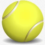 黄色网球 PNG素材下载