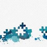 PPT简约蓝色背景 免费PNG素材