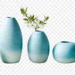 时尚简约蓝色陶罐 免费PNG素材
