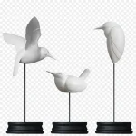 北欧简约鸟摆件 透明背景PNG