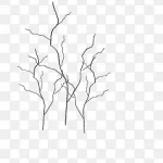 简约树木 透明背景PNG