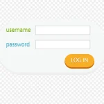 白色简约大气登录页 PNG素材下载