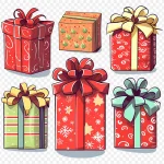 节日礼品盒 免费PNG素材