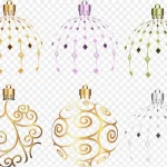 节日彩灯素材 透明背景PNG