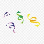 节日彩带 透明背景PNG