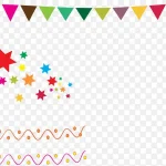 节日装饰旗子矢量图 PNG素材下载