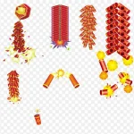 新春炮竹 透明背景PNG