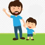 卡通父子节日 PNG素材下载