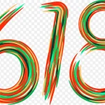 活动字体设计元素 透明背景PNG