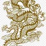 龙纹设计古典元素 透明背景PNG