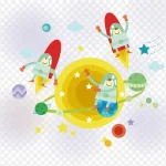 矢量行星元素设计 透明背景PNG