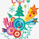 潮流时尚圣诞节设计元素 透明背景PNG