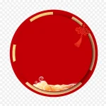 大红 古元素 设计 免费PNG素材